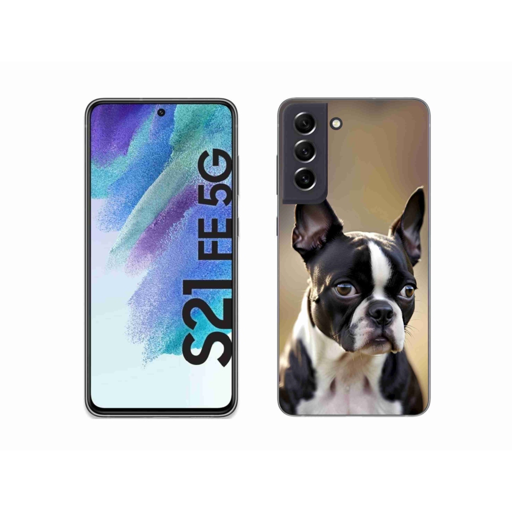 Gél borítás mmCase Samsung Galaxy S21 FE 5G - Boston Terrier
