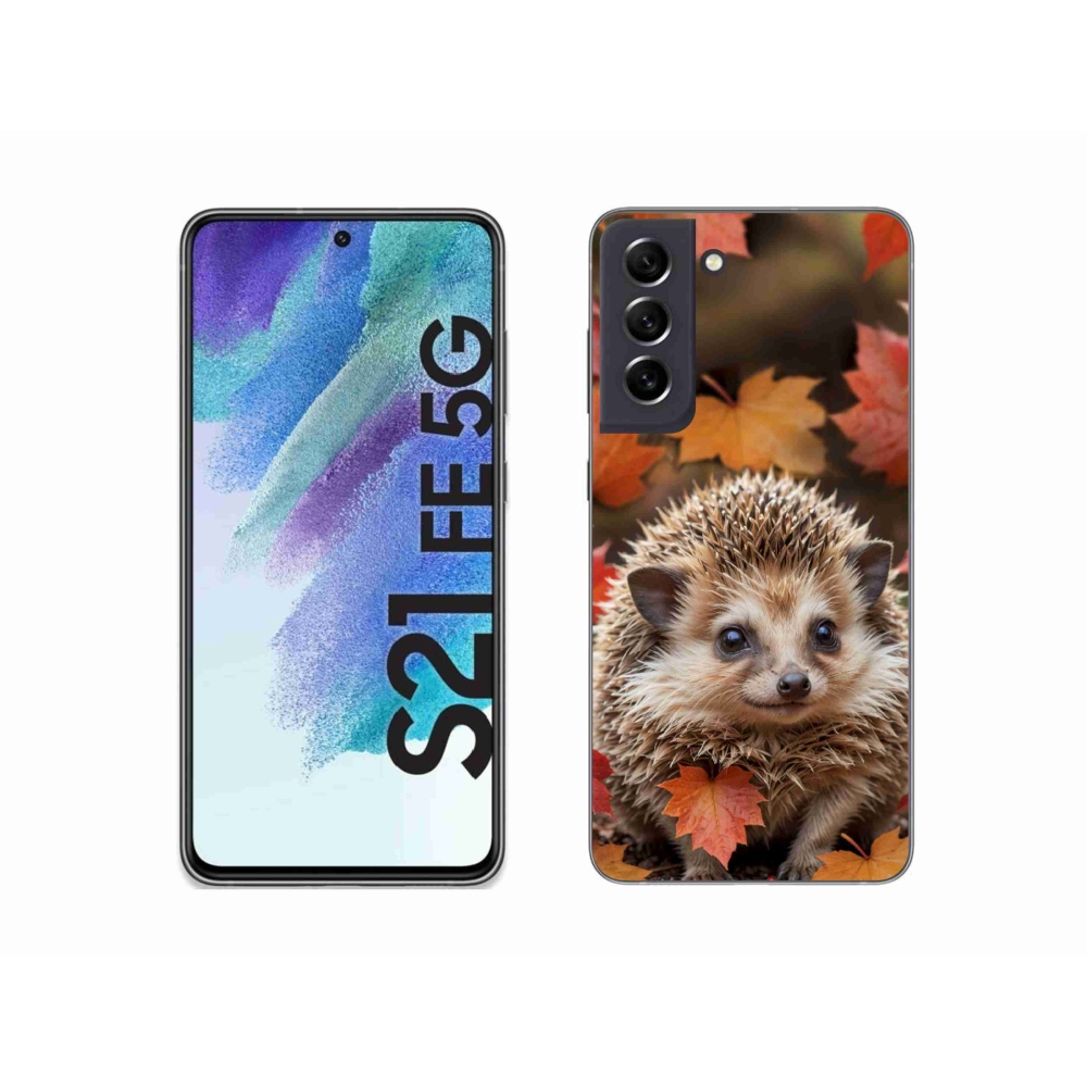 Zselés borítás mmCase Samsung Galaxy S21 FE 5G - sün a levelekben