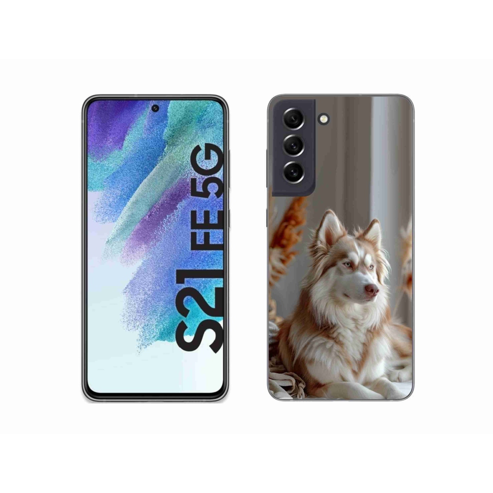 Zselés borítás mmCase Samsung Galaxy S21 FE 5G - csendes szibériai husky