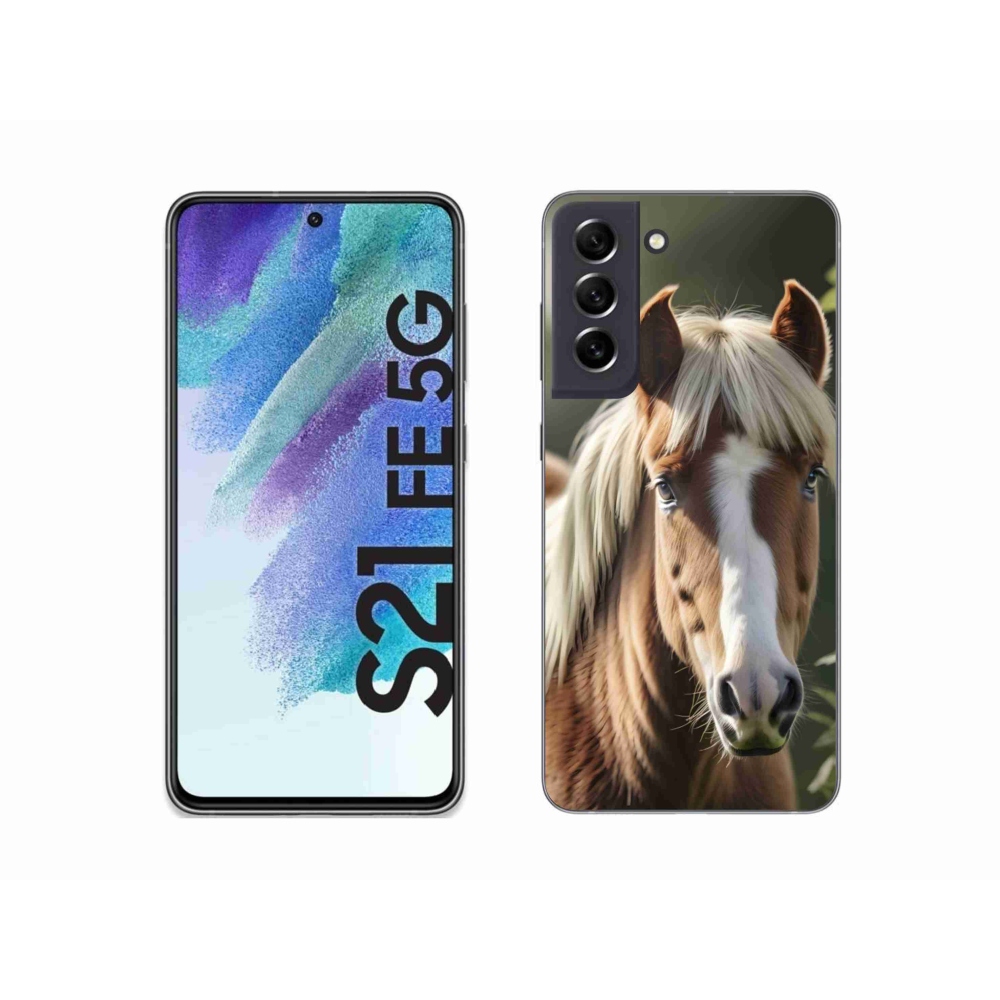 Zselés borítás mmCase Samsung Galaxy S21 FE 5G - ló könnyű sörényű sörénnyel