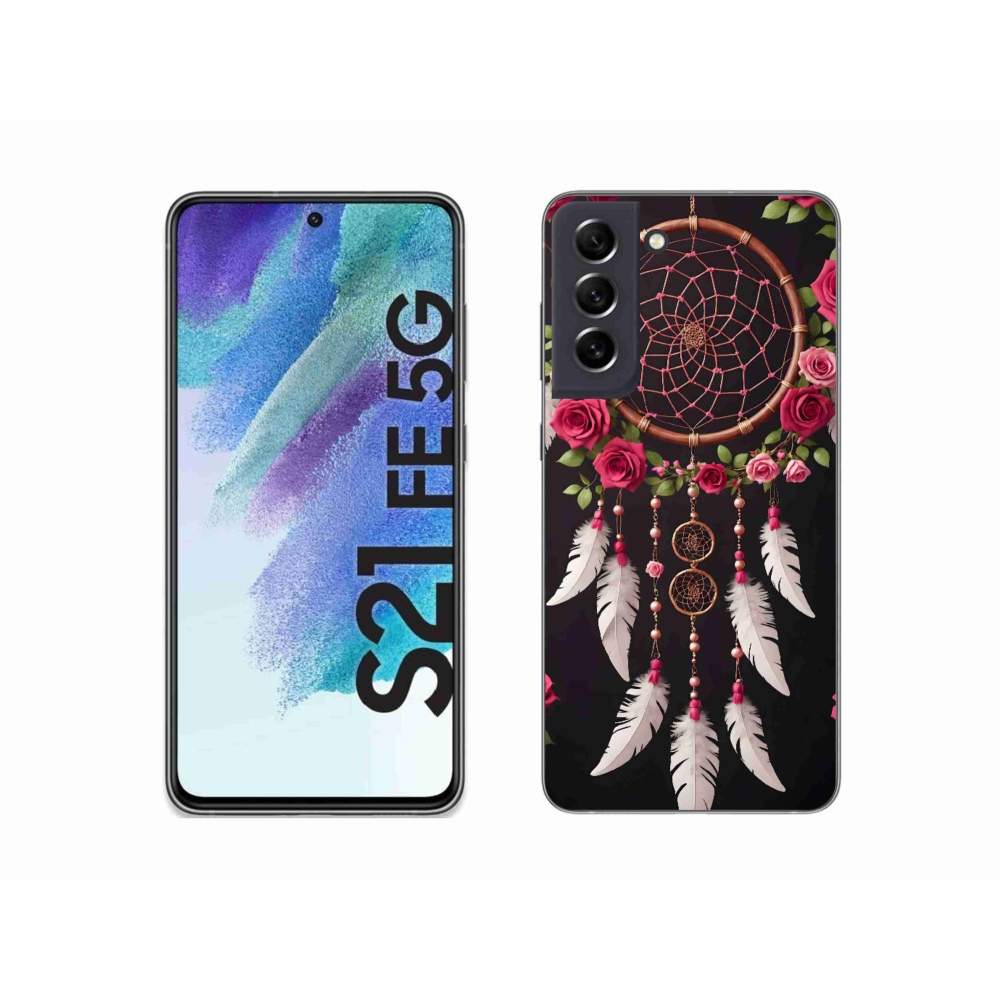 Gél borítás mmCase Samsung Galaxy S21 FE 5G - álomfogó rózsákkal