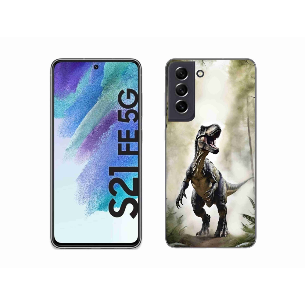 Zselés borítás mmCase Samsung Galaxy S21 FE 5G - dühös T-Rex