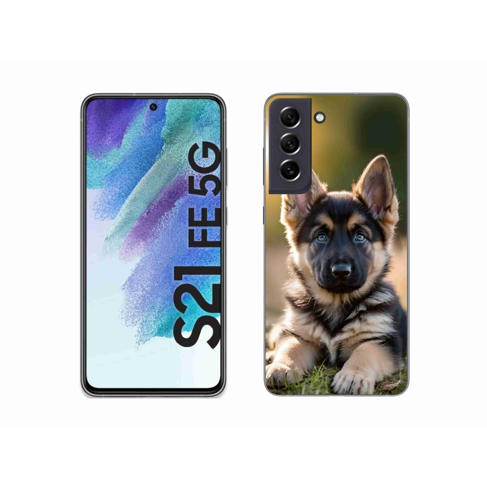 Zselés borítás mmCase Samsung Galaxy S21 FE 5G - Német juhászkutya a természetben