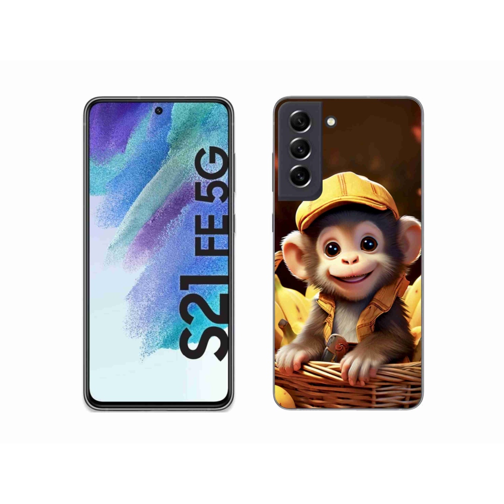 Zselés borítás mmCase Samsung Galaxy S21 FE 5G - majom a kosárban