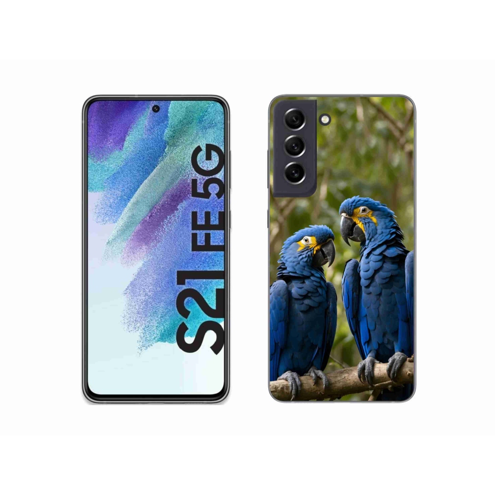 Zselés borítás mmCase Samsung Galaxy S21 FE 5G - papagáj duóhoz