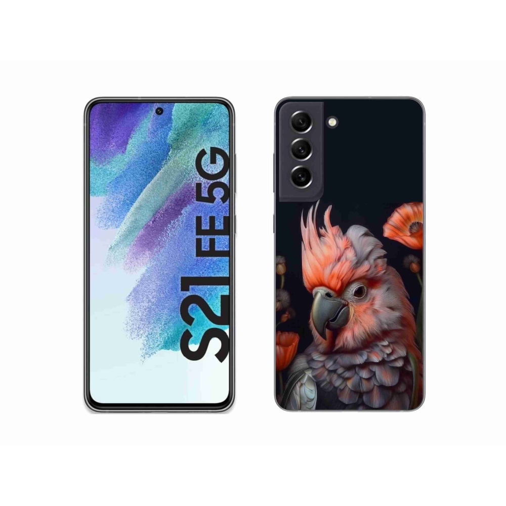 Zselés borítás mmCase Samsung Galaxy S21 FE 5G - papagáj kakadu színekben