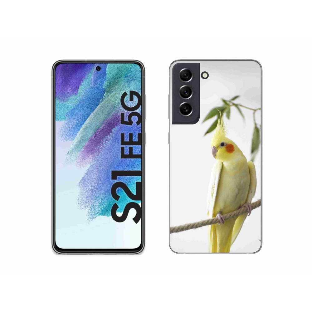 Gél borítás mmCase Samsung Galaxy S21 FE 5G - papagáj korela chocholatá