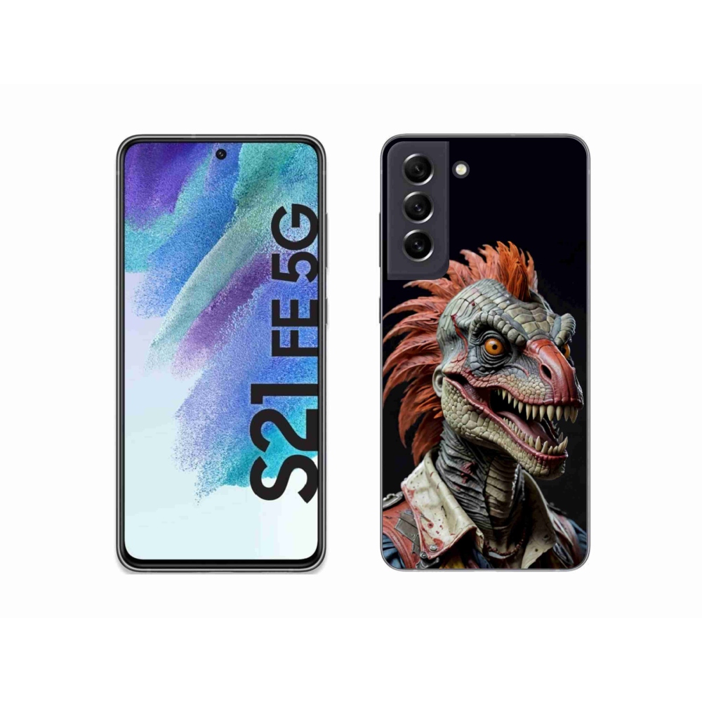 Zselés borítás mmCase Samsung Galaxy S21 FE 5G - punk dinoszauruszhoz