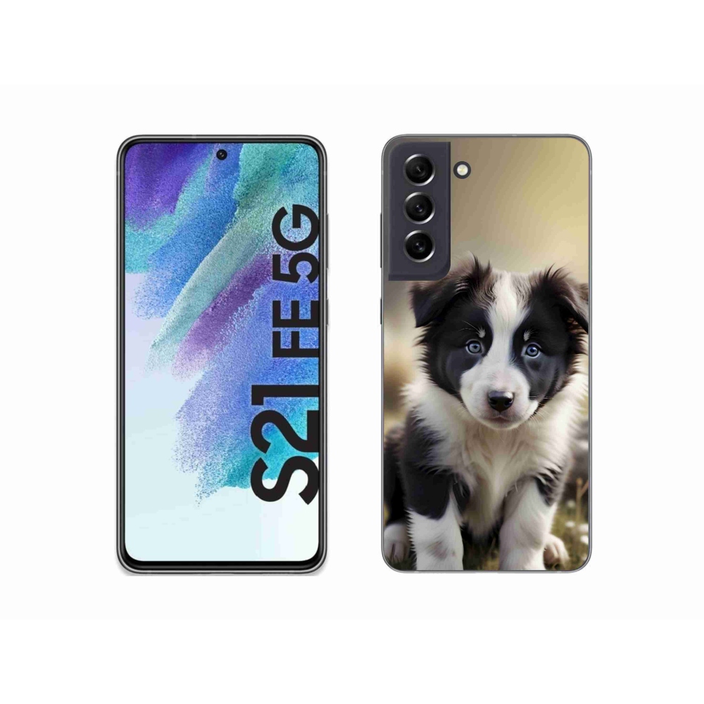 Gél borítás mmCase Samsung Galaxy S21 FE 5G - aranyos border collie - Samsung Galaxy S21 FE 5G számára
