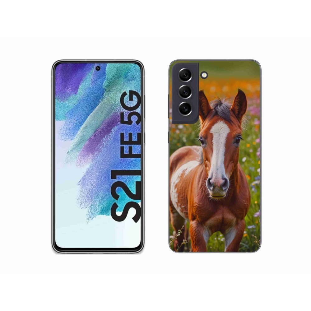 Gél borítás mmCase Samsung Galaxy S21 FE 5G - aranyos csikó