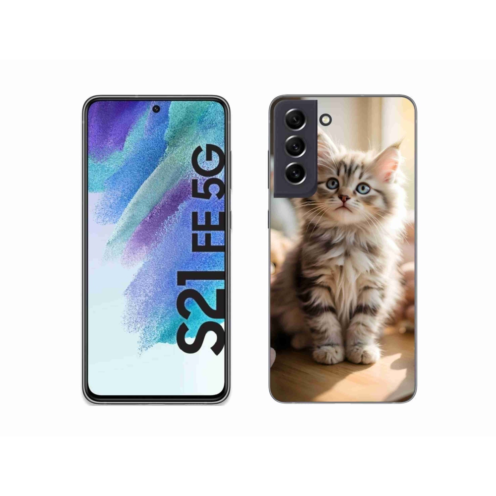Gél borítás mmCase Samsung Galaxy S21 FE 5G - aranyos cica 10