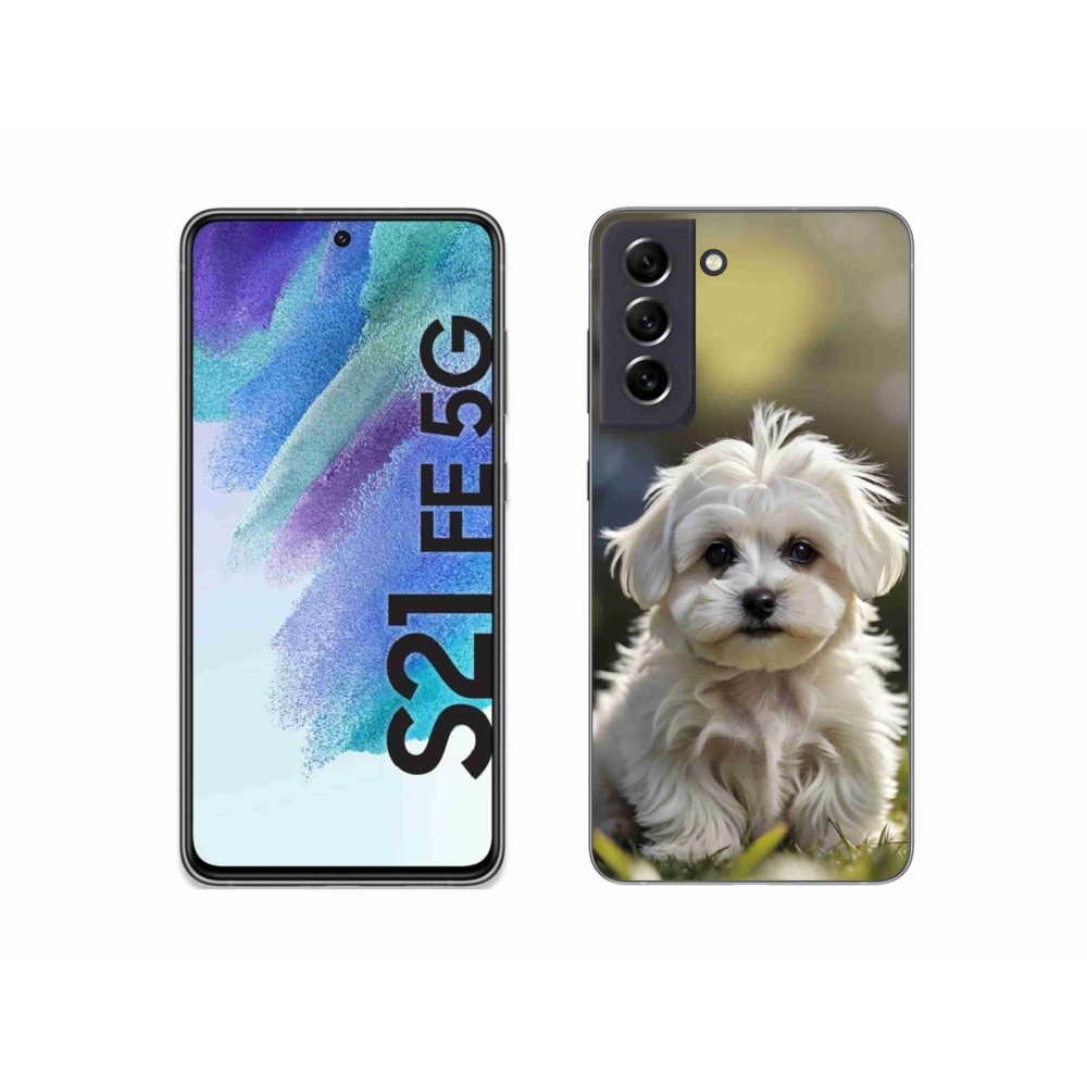 Gél borítás mmCase Samsung Galaxy S21 FE 5G - aranyos máltai kutya
