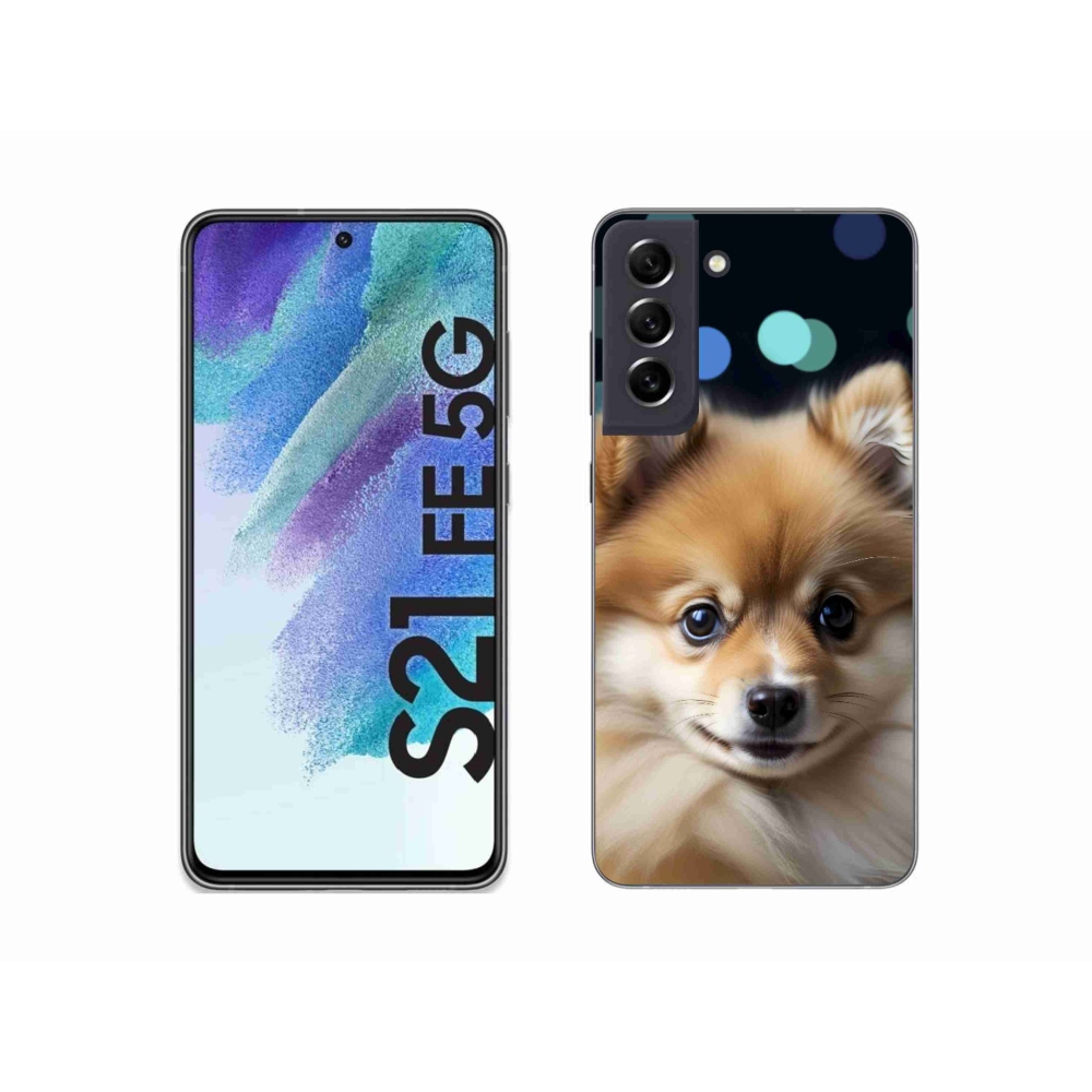 Gél borítás mmCase Samsung Galaxy S21 FE 5G - aranyos pomerániai állathoz