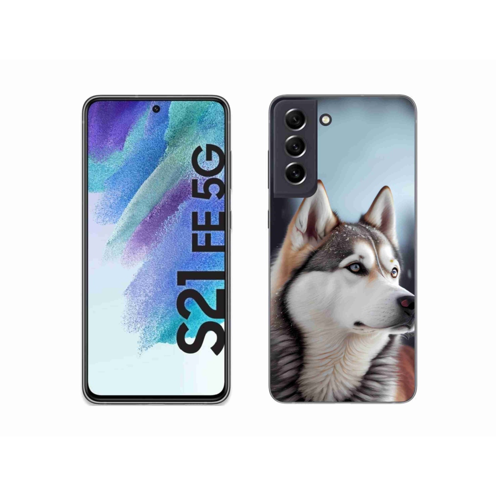 Zselés borítás mmCase Samsung Galaxy S21 FE 5G - Szibériai husky