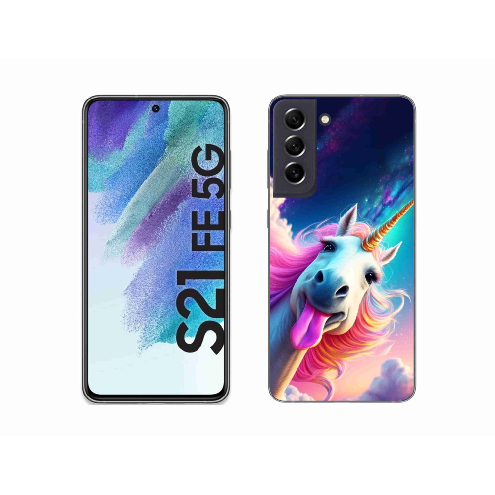 Zselés borítás mmCase Samsung Galaxy S21 FE 5G - őrült egyszarvúhoz