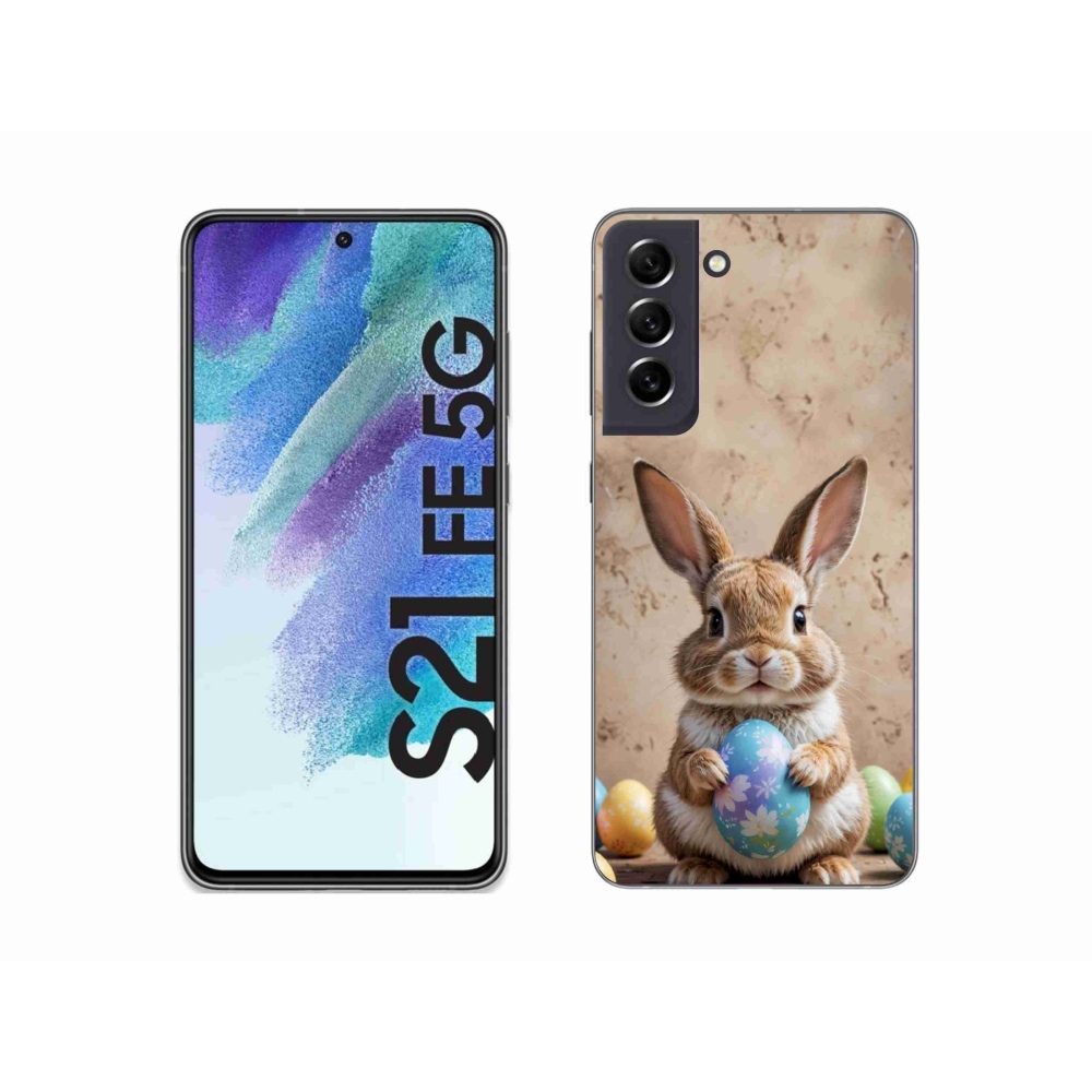 Zselés borítás mmCase Samsung Galaxy S21 FE 5G - Húsvéti nyuszi