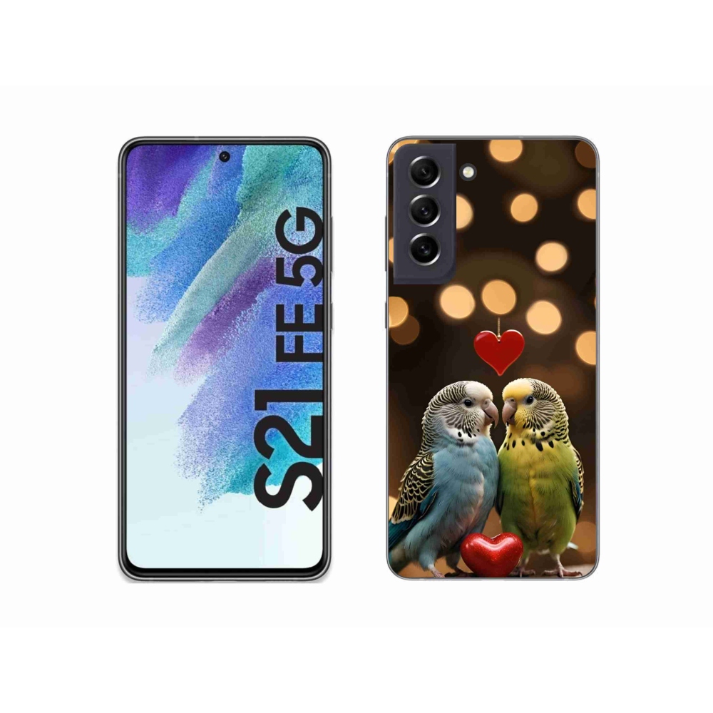 Zselés borítás mmCase Samsung Galaxy S21 FE 5G - szerelmes papagájok