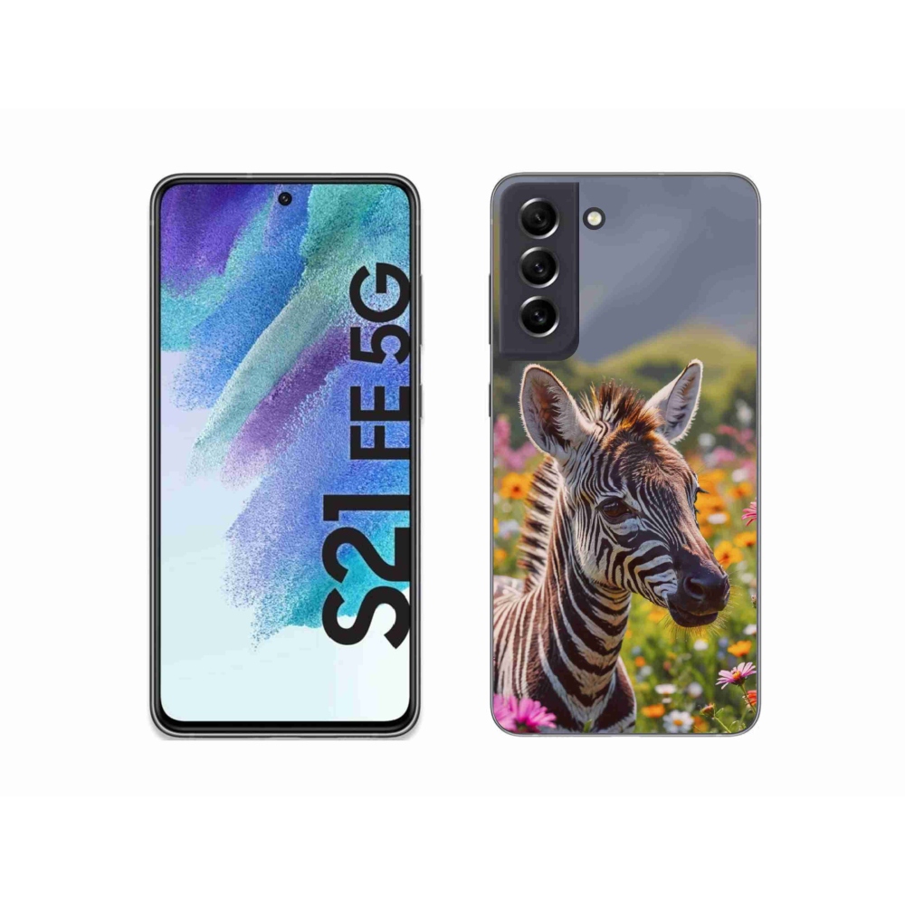 Zselés borítás mmCase Samsung Galaxy S21 FE 5G - zebra a réten