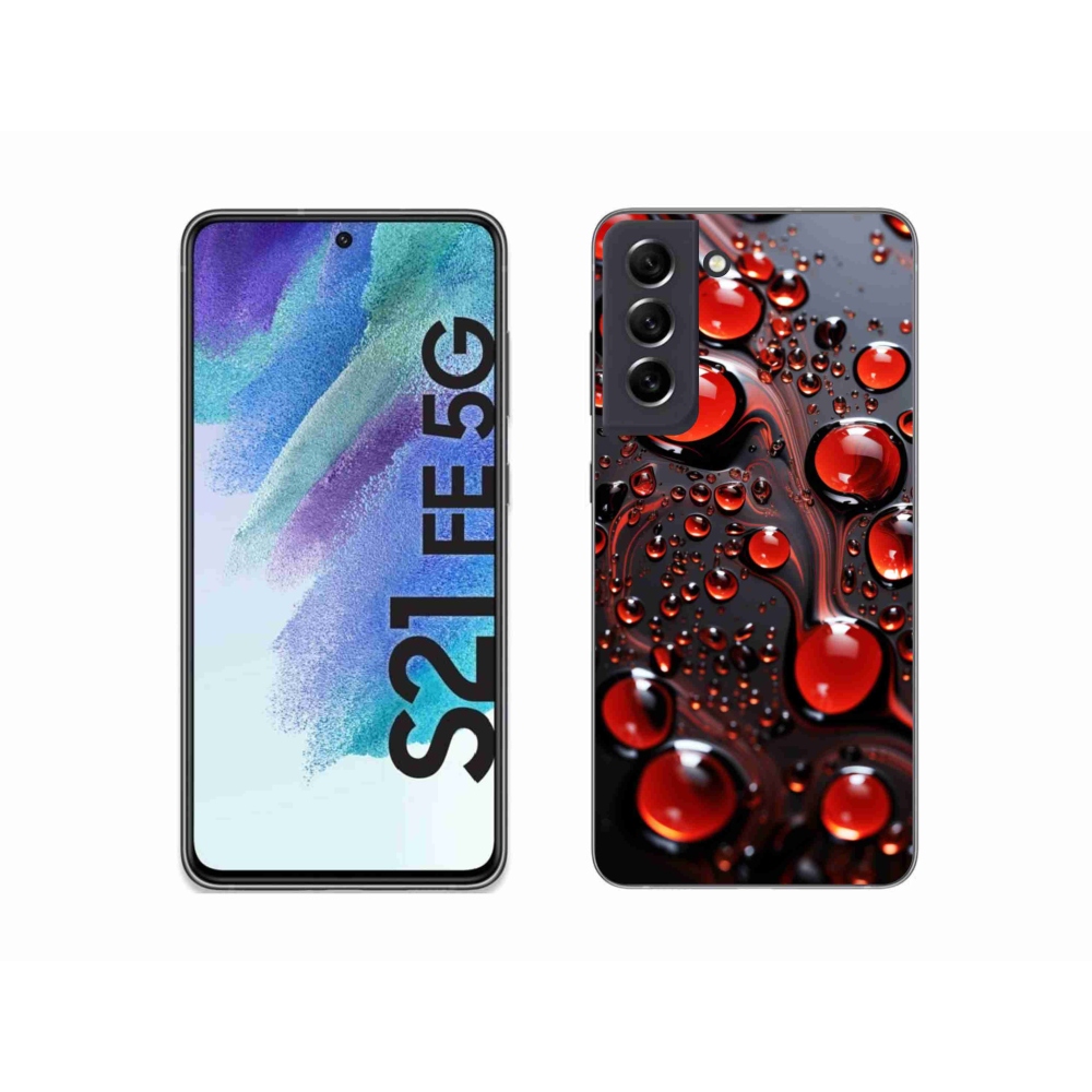 Gél védőhuzat mmCase Samsung Galaxy S21 FE - piros csepp 2