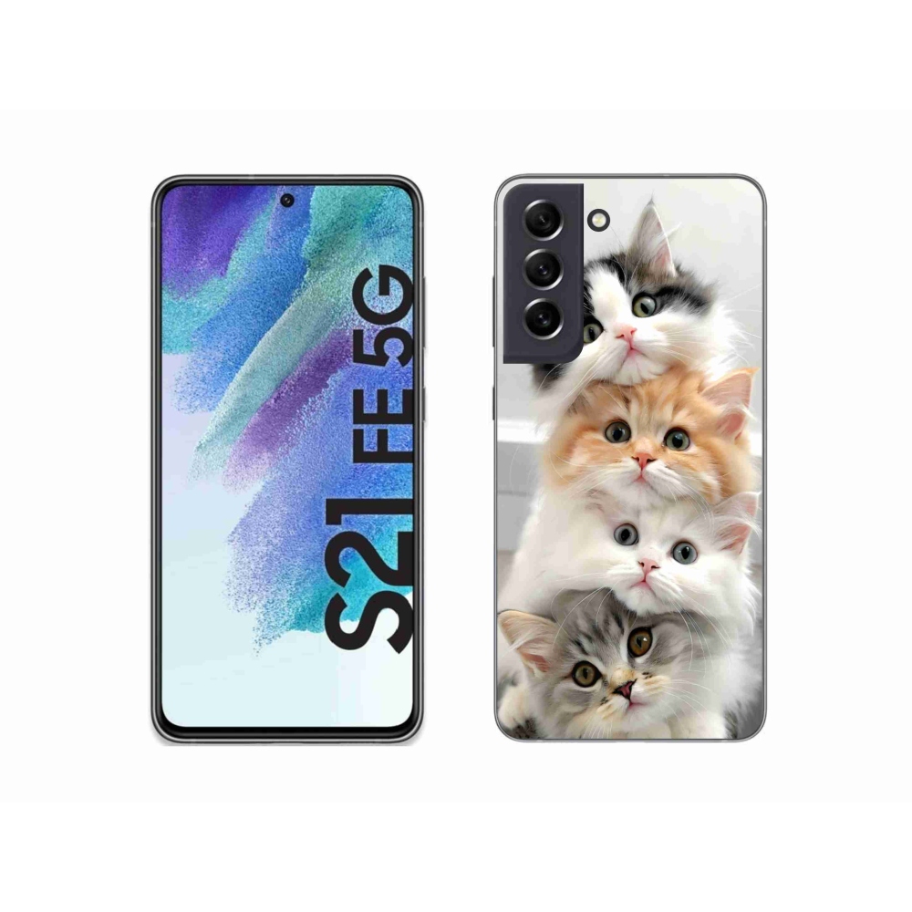 Zselés borítás mmCase Samsung Galaxy S21 FE - macska csoporthoz