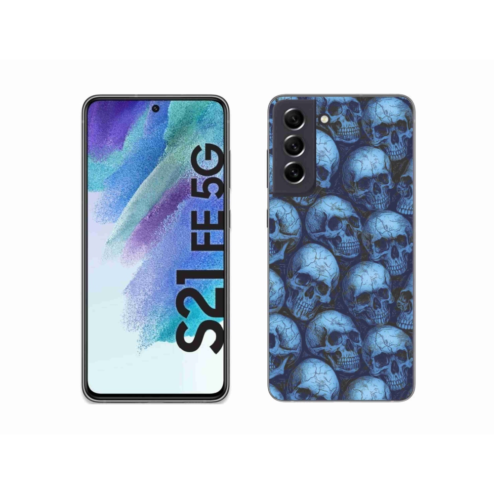 Zselés borítás mmCase Samsung Galaxy S21 FE készülékhez - koponyák