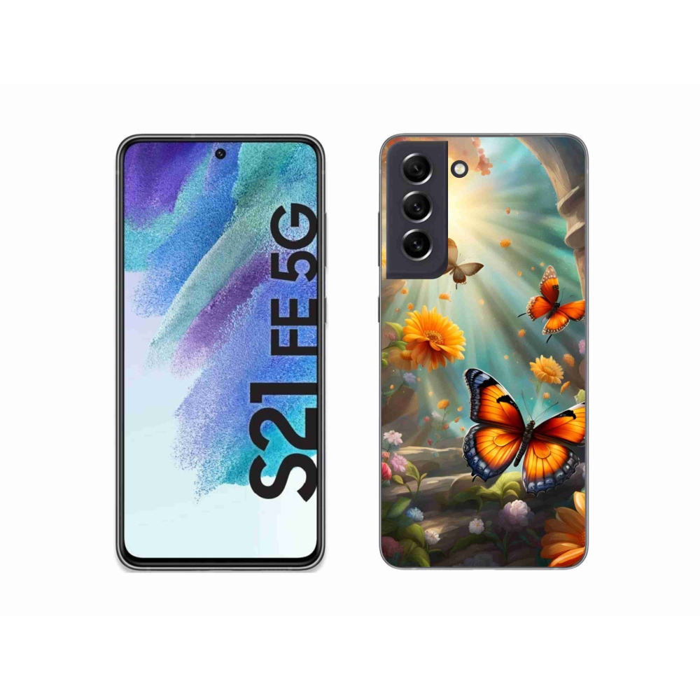 Zselés borítás mmCase Samsung Galaxy S21 FE - pillangókert 2