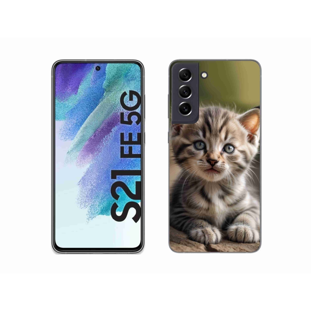 Gél borítás mmCase Samsung Galaxy S21 FE - aranyos cica 9