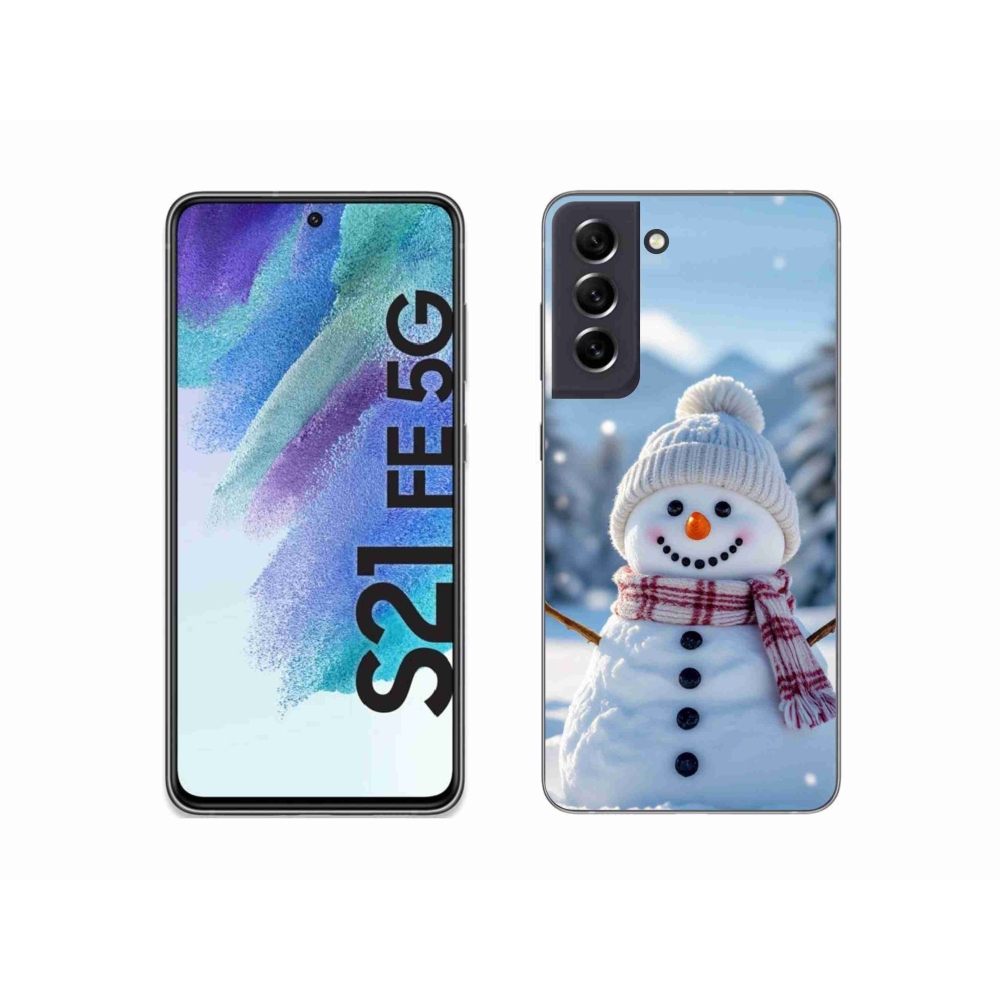 Zselés borítás mmCase Samsung Galaxy S21 FE - hóember 3