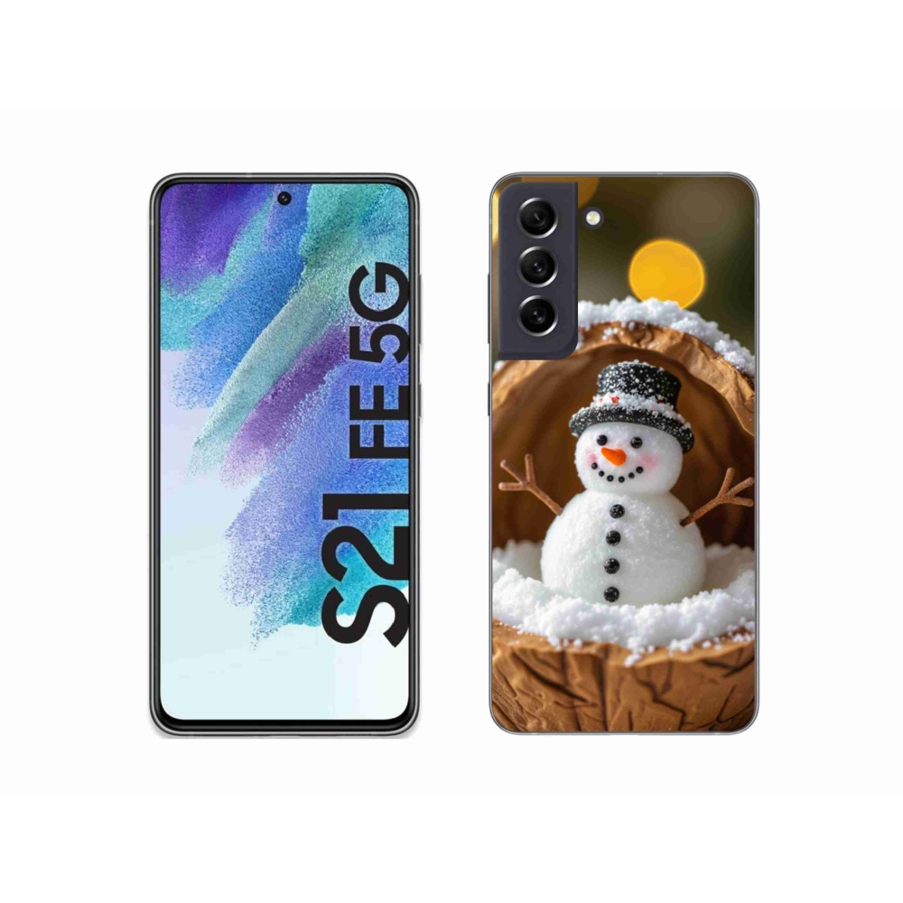 Gél borító mmCase Samsung Galaxy S21 FE - hóember 4