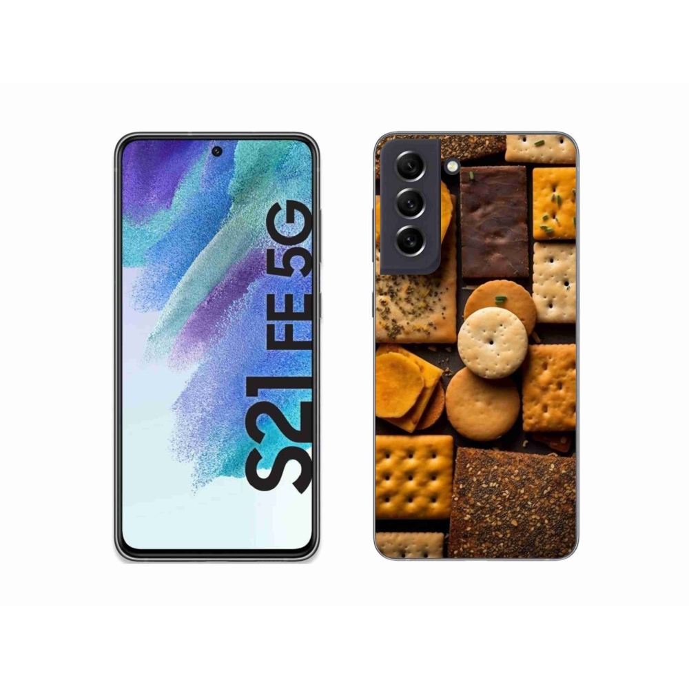 Zselés borítás mmCase Samsung Galaxy S21 FE készülékhez - kekszek