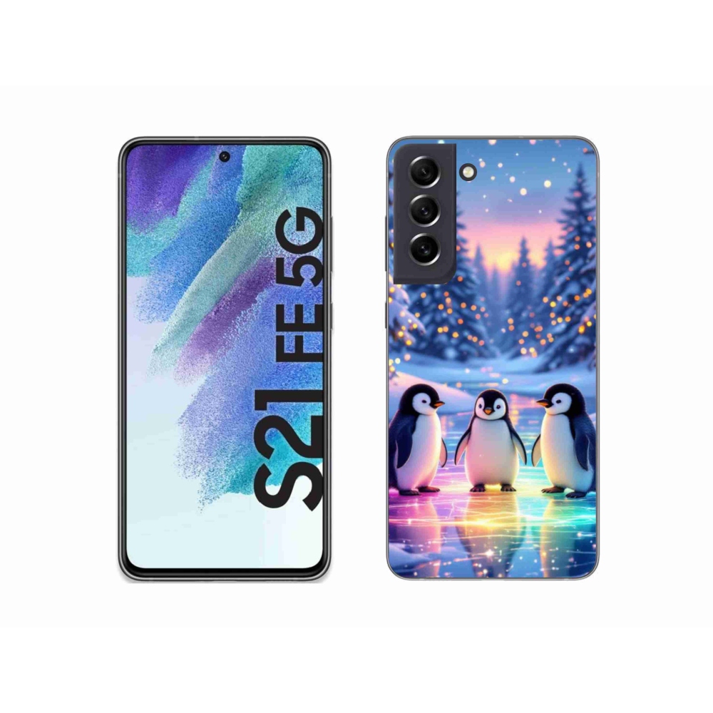 Zselés borítás mmCase Samsung Galaxy S21 FE - pingvinekhez