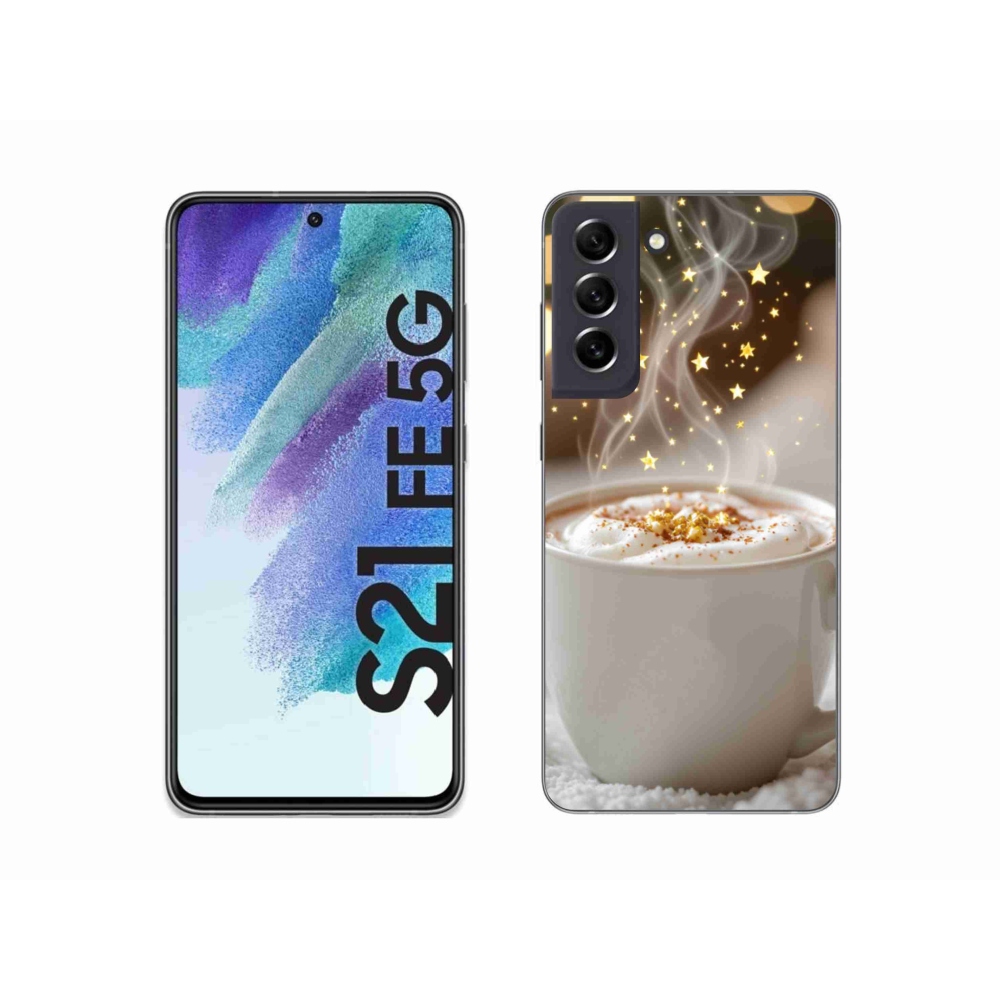 Gél borítás mmCase Samsung Galaxy S21 FE készülékhez - Karácsonyi forró ital