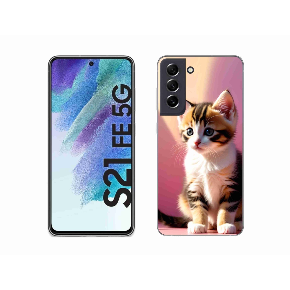 Gél borítás mmCase Samsung Galaxy S21 FE - kíváncsi cica 2