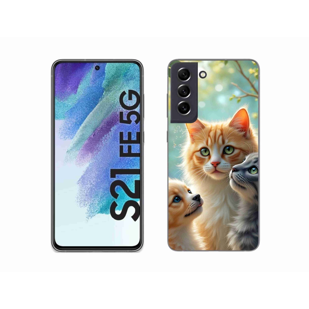 Gél borítás mmCase Samsung Galaxy S21 FE - állatbarátság 2