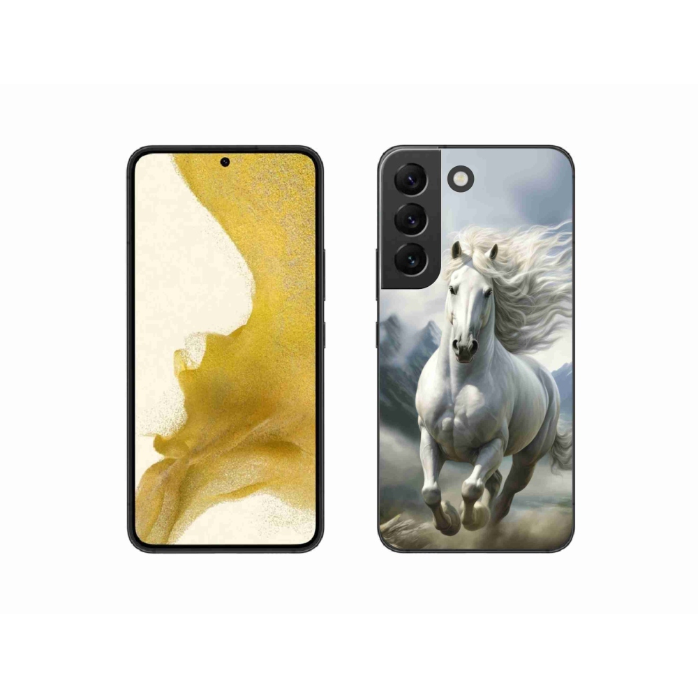 Gél borítás mmCase Samsung Galaxy S22 5G - futó fehér ló 3