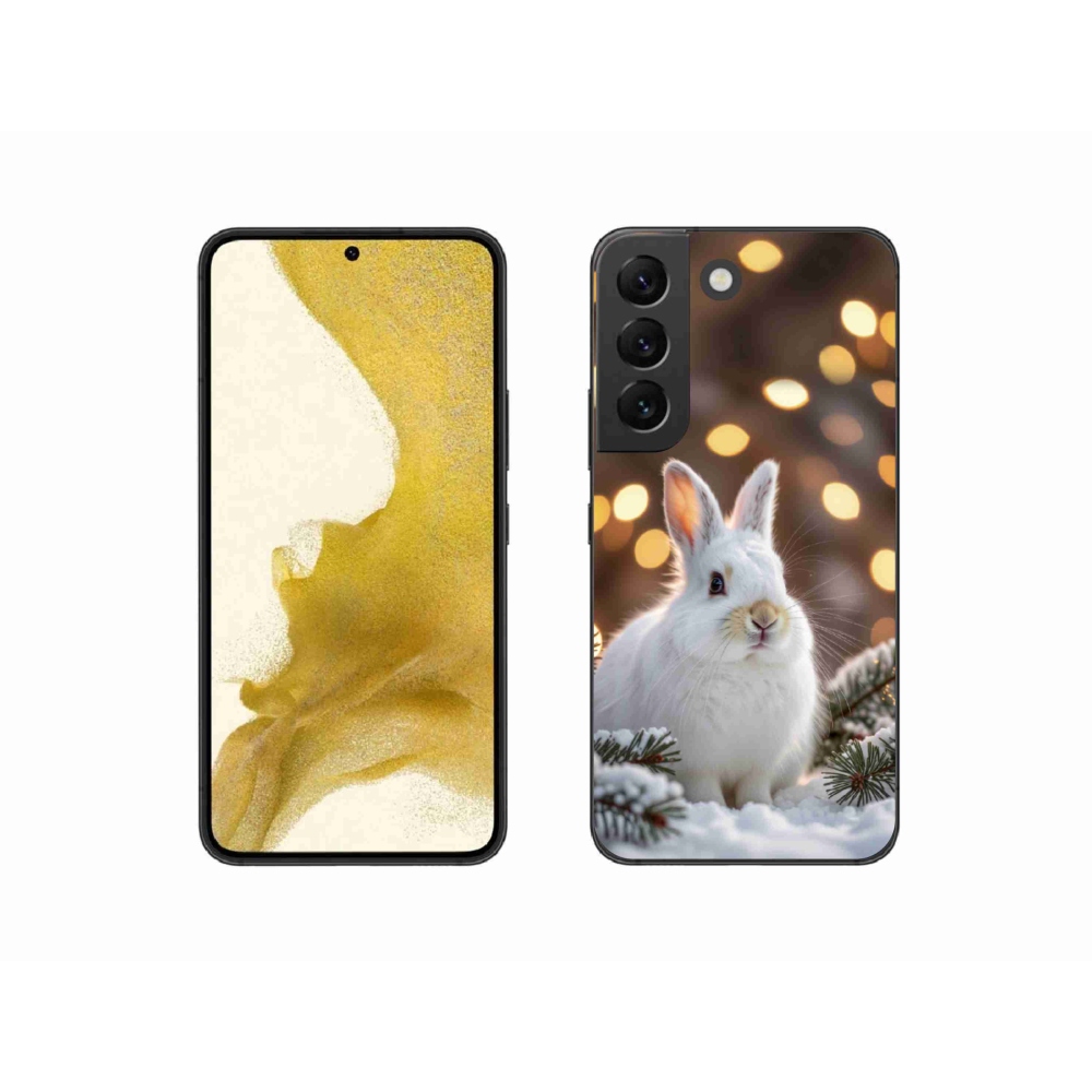 Zselés borítás mmCase Samsung Galaxy S22 5G - fehér nyúlhoz