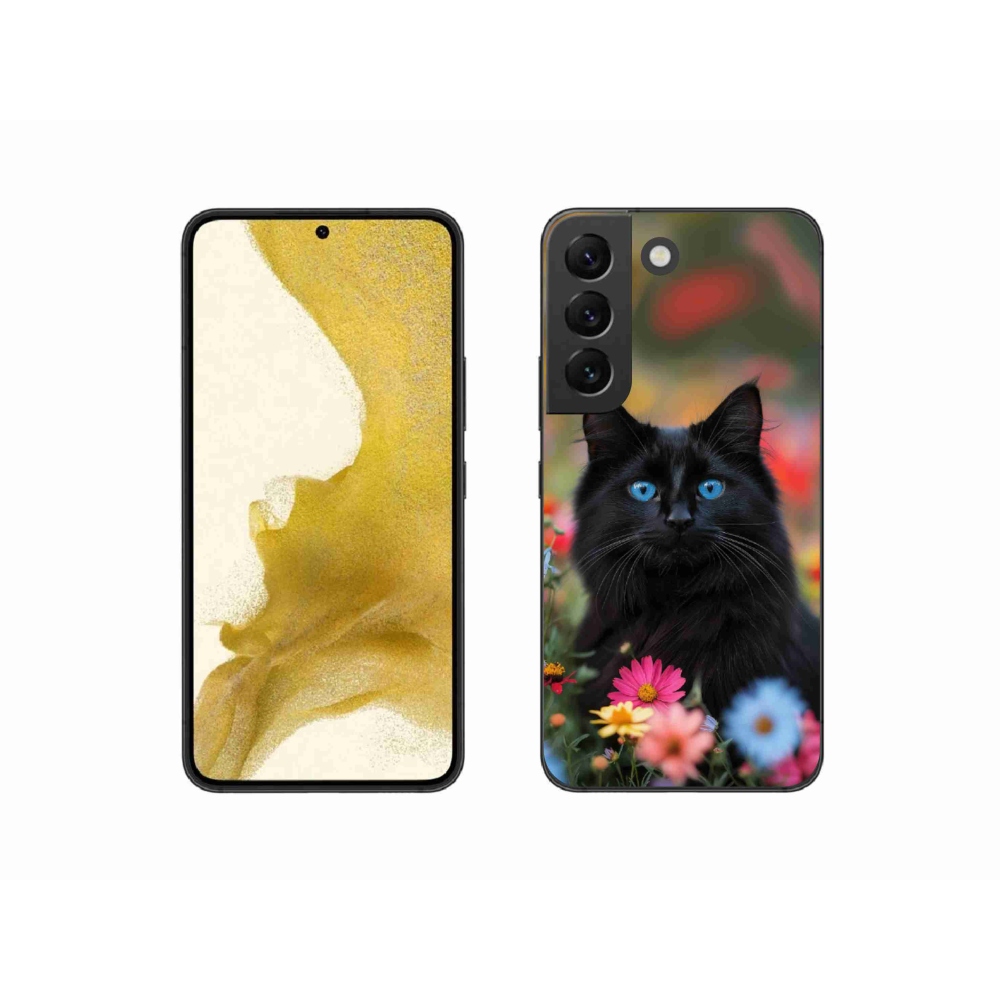 Zselés borítás mmCase Samsung Galaxy S22 5G - fekete cica 4