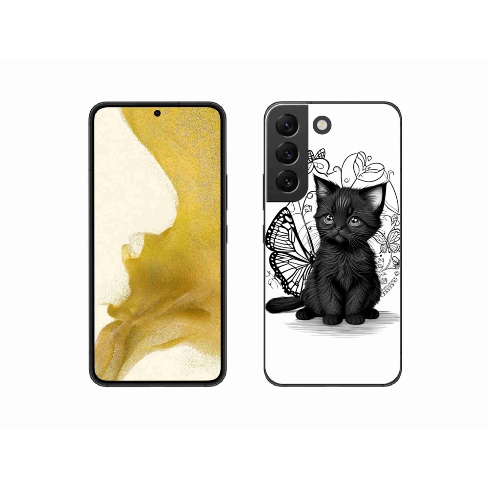 Zselés borítás mmCase Samsung Galaxy S22 5G - fekete cica