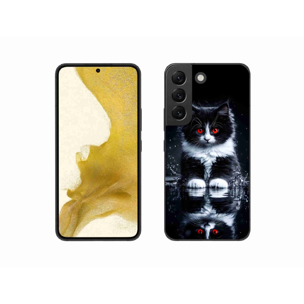 Gél védőhuzat mmCase Samsung Galaxy S22 5G - fekete-fehér cica