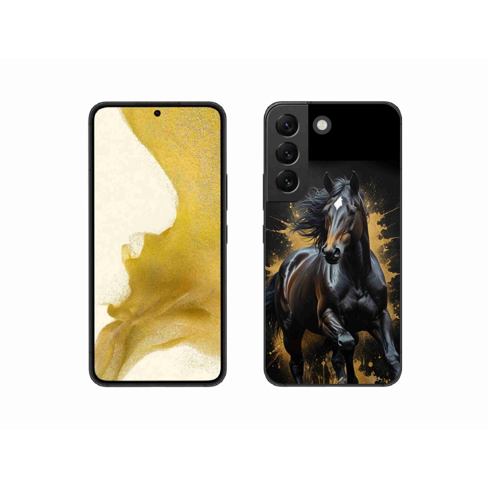 Zselés borítás mmCase Samsung Galaxy S22 5G - elegáns fekete ménes