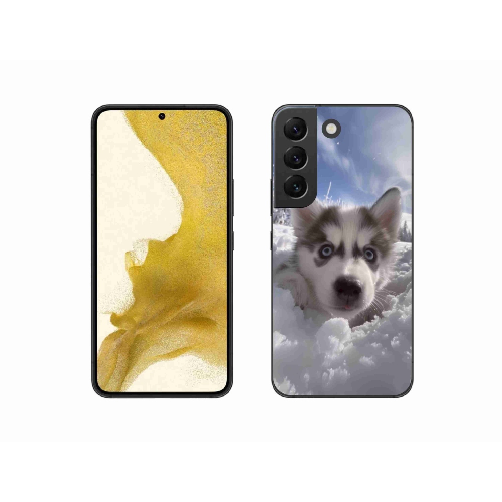 Gél borítás mmCase Samsung Galaxy S22 5G - husky a hóban