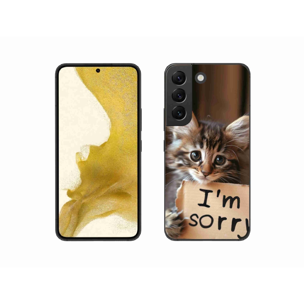 Gél borítás mmCase Samsung Galaxy S22 5G - macska bocsánatkérés