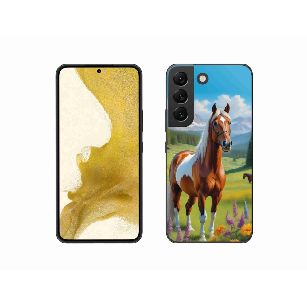Zselés borítás mmCase Samsung Galaxy S22 5G - ló a réten
