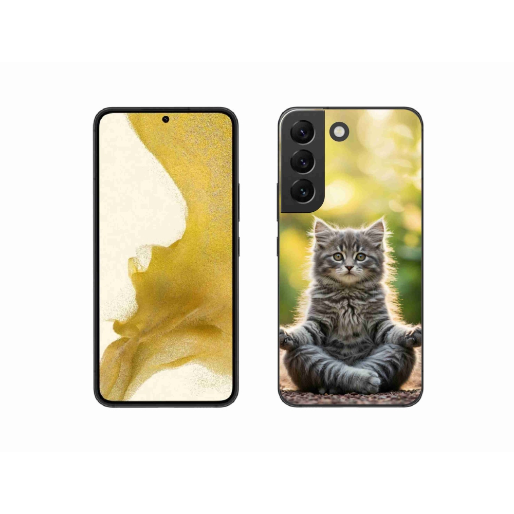 Gél borítás mmCase Samsung Galaxy S22 5G - meditáló cica