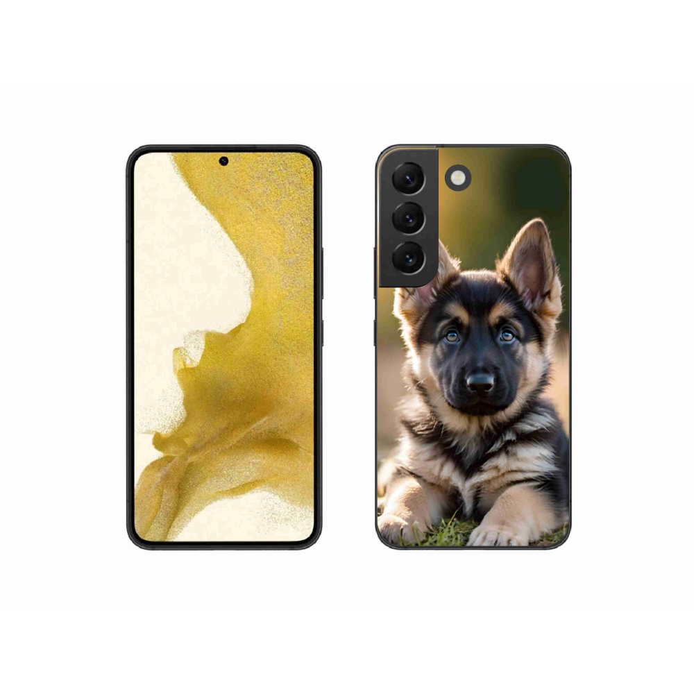 Zselés borítás mmCase Samsung Galaxy S22 5G - Német juhászkutya a természetben