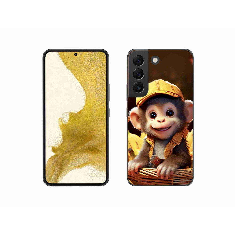 Zselés borítás mmCase Samsung Galaxy S22 5G - majom a kosárban