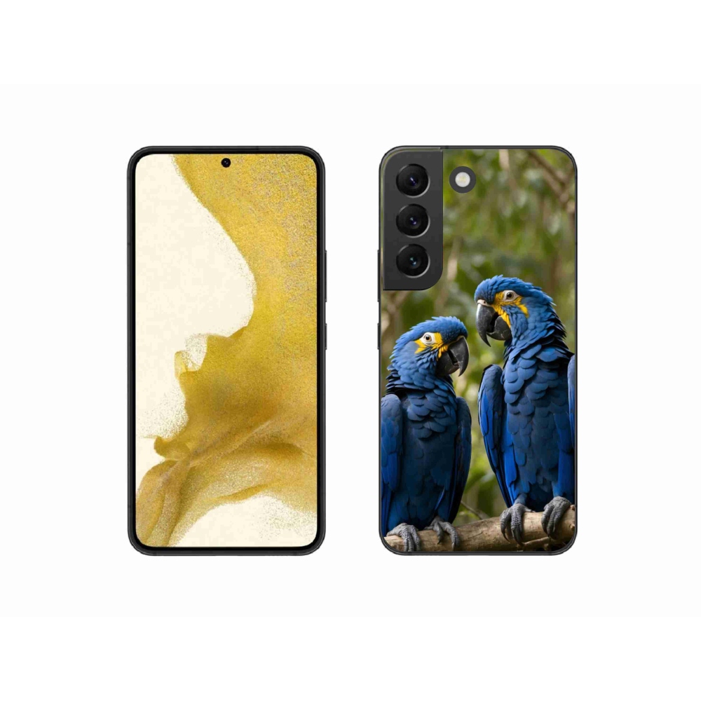 Zselés borítás mmCase Samsung Galaxy S22 5G - papagáj duó számára
