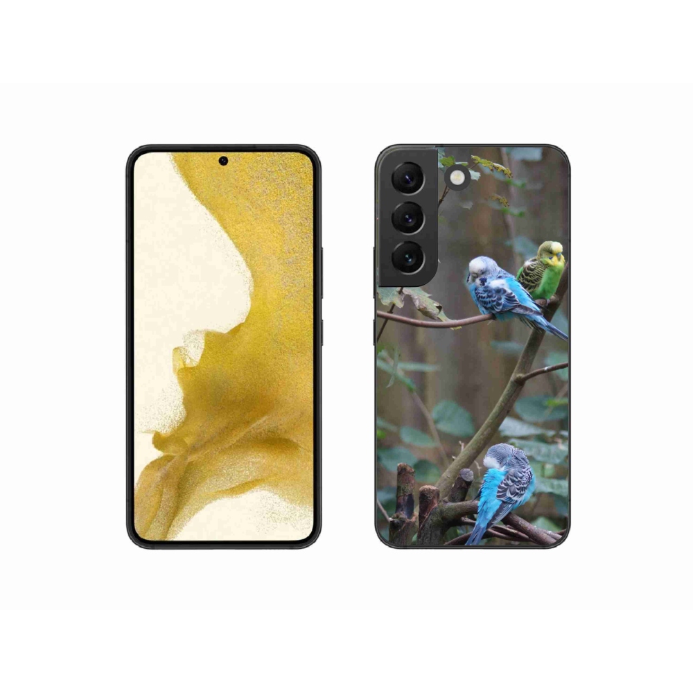 Zselés borító mmCase Samsung Galaxy S22 5G - papagájok az ágon