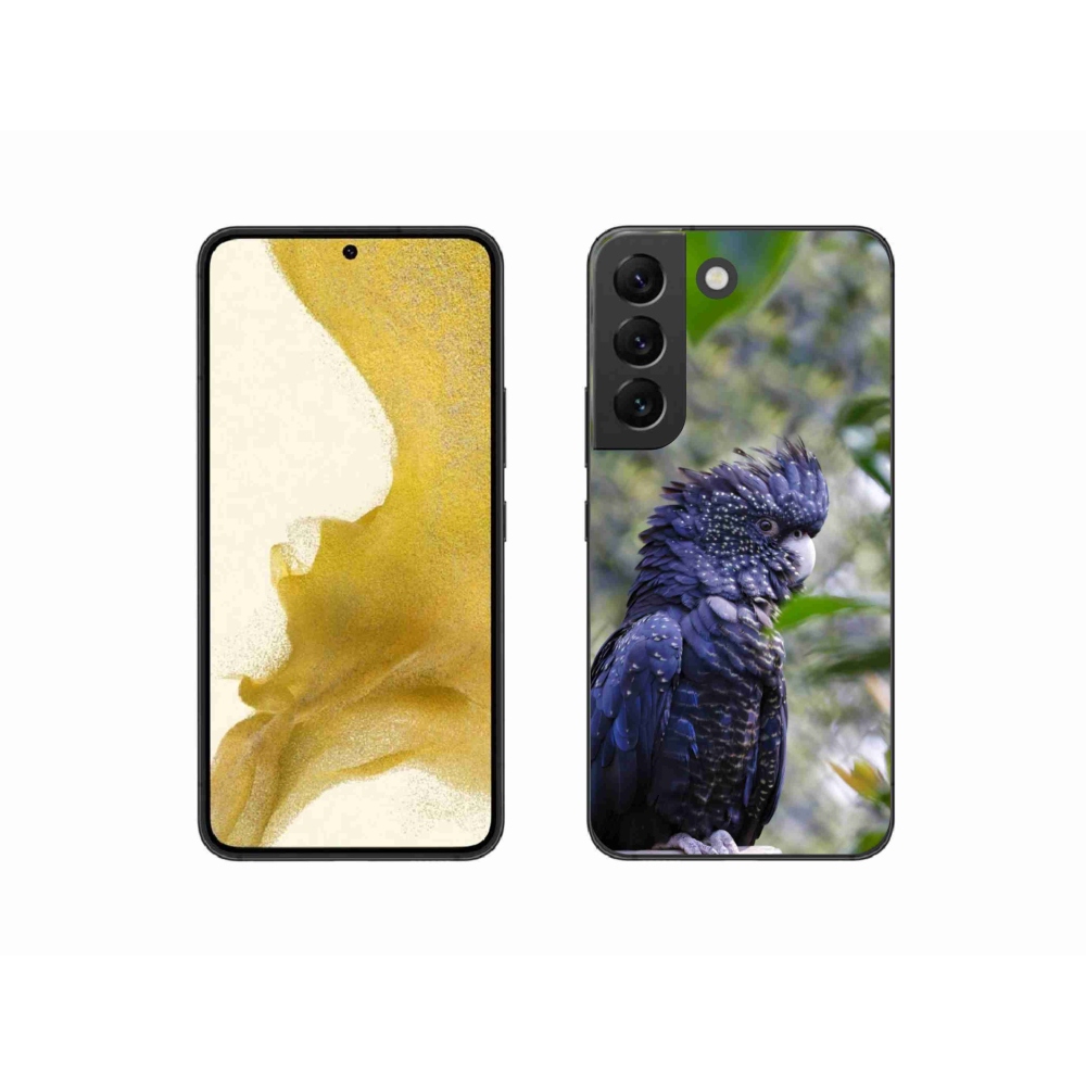 Zselés borítás mmCase Samsung Galaxy S22 5G - papagáj kakadu fekete