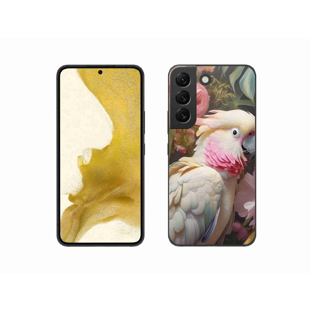 Zselés borítás mmCase Samsung Galaxy S22 5G - papagáj kakadu rózsaszín 2